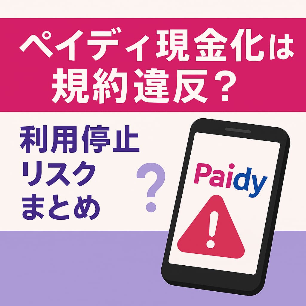 ペイディ現金化は規約違反？バレるとどうなる？リスクと注意点を徹底解説
